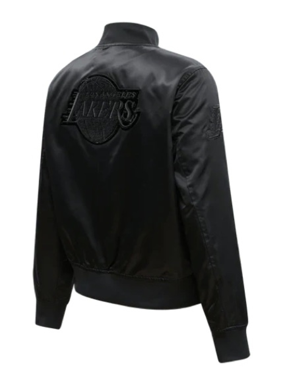 Lakers Black Satin Bomber Jacket - Picture 2 of 2